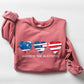 America The Beautiful, Retro Hearts, Patriotic Sweatshirt