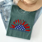 America The Beautiful, Sunflower Flag, Red White Blue Tshirt Comfort Colors T-Shirt