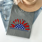 America The Beautiful, Sunflower Flag, Red White Blue Tshirt Comfort Colors T-Shirt