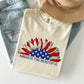 America The Beautiful, Sunflower Flag, Red White Blue Tshirt Comfort Colors T-Shirt