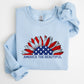 America The Beautiful, Sunflower, Red White Blue Sweatshirt