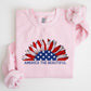 America The Beautiful, Sunflower, Red White Blue Sweatshirt