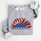 America The Beautiful, Sunflower, Red White Blue Sweatshirt
