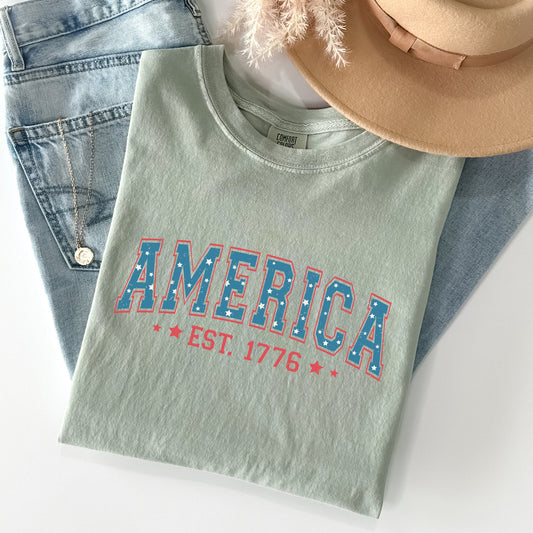 America, 1776, Patriotic, 4th of July Comfort Colors Tshirt