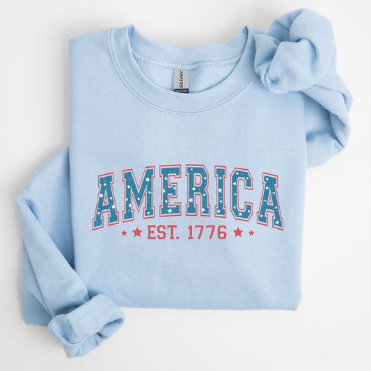 America, 1776, Patriotic, 4th of July Sweatshirt