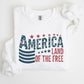 America, Flag, Land Of The Free, Patriotic, USA Sweatshirt