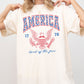 America, Land Of The Free, Eagle, 1776, USA, Independence Day, 4th Of July, Stars Stripes, Patriotic Tshirt Comfort Colors T-Shirt
