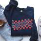 America, Retro, Patriotic USA Checkered,Vintage Sweatshirt