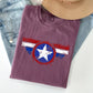 America, Super Hero, Flag, Patriotic, 4th of July Tshirt Comfort Colors T-Shirt