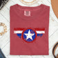 America, Super Hero, Flag, Patriotic, 4th of July Tshirt Comfort Colors T-Shirt