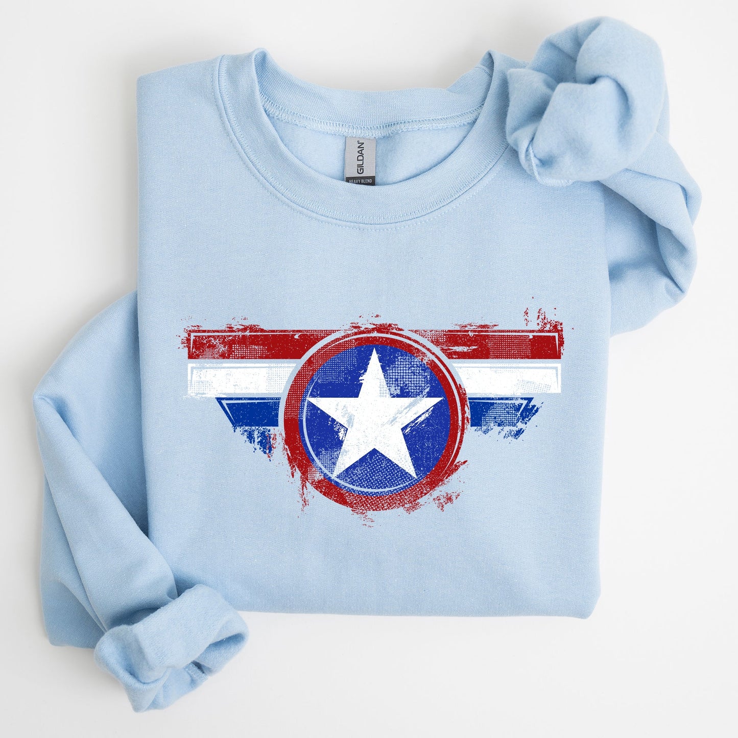 America, Super Hero, Flag, Patriotic, 4th of July Sweatshirt