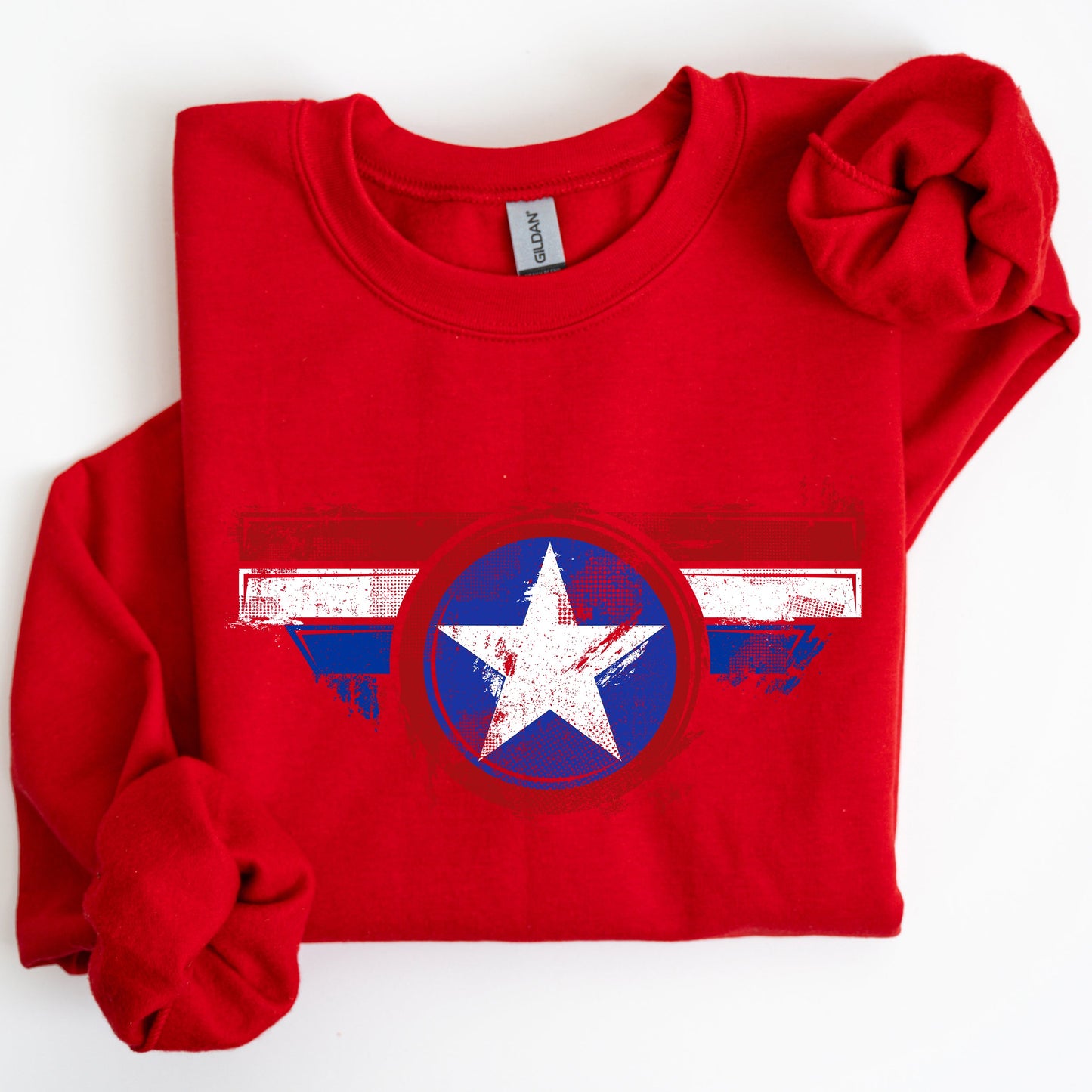 America, Super Hero, Flag, Patriotic, 4th of July Sweatshirt