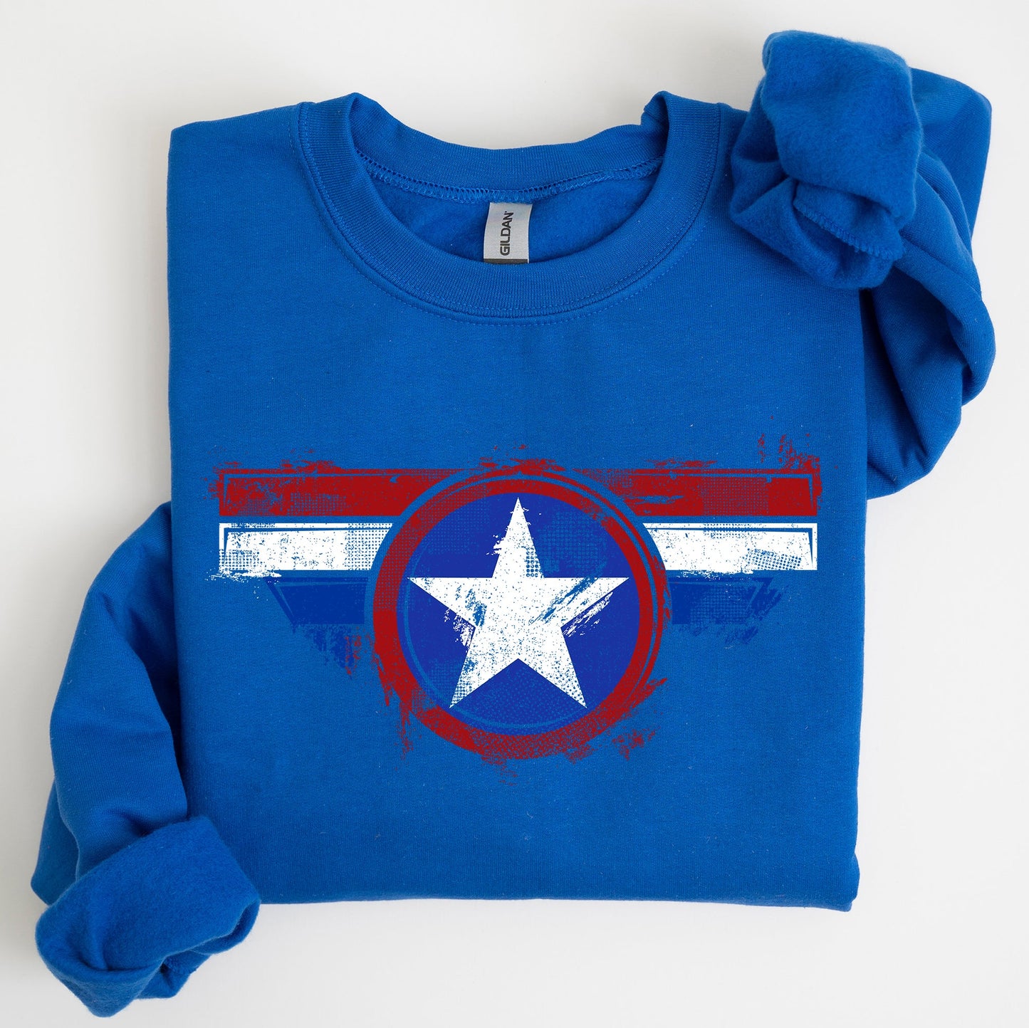 America, Super Hero, Flag, Patriotic, 4th of July Sweatshirt
