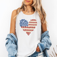 American Flag Heart, Fourth of July, America, Patriotic, USA Comfort Colors Tank Top