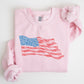 American Flag Illustration Patriotic 4th of July Sweatshirt