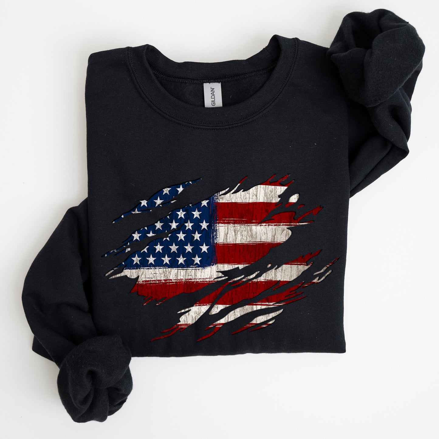 American Flag, Patriotic, 4th of July Sweatshirt