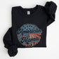 American Mama Leopard Print Patriotic 4th of July Sweatshirt