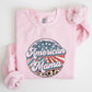 American Mama Leopard Print Patriotic 4th of July Sweatshirt