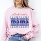 American Mama, Retro, Patriotic, Stars, Leopard, 4th of July Sweatshirt