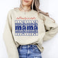 American Mama, Retro, Patriotic, Stars, Leopard, 4th of July Sweatshirt