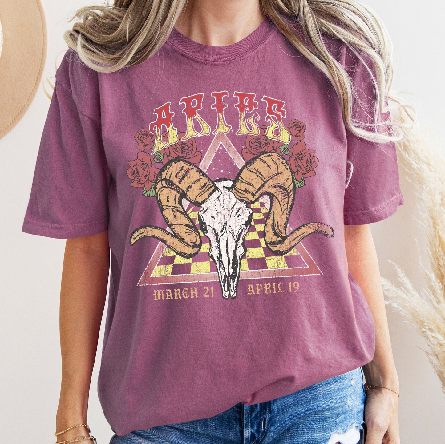 Aries Zodiac Comfort Colors Tees, Horoscope, Astrology