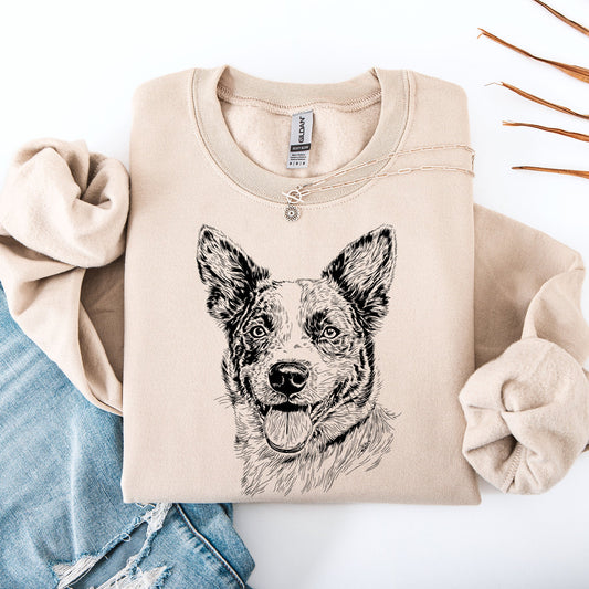 Australian Cattle, Blue Heeler , Dog Lover Apparel, Pet, Dog Breed, Cute Sweatshirt