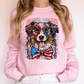 Australian Shepherd Patriotic Dog, USA, America, Pet Lover, 4th of July Sweatshirt