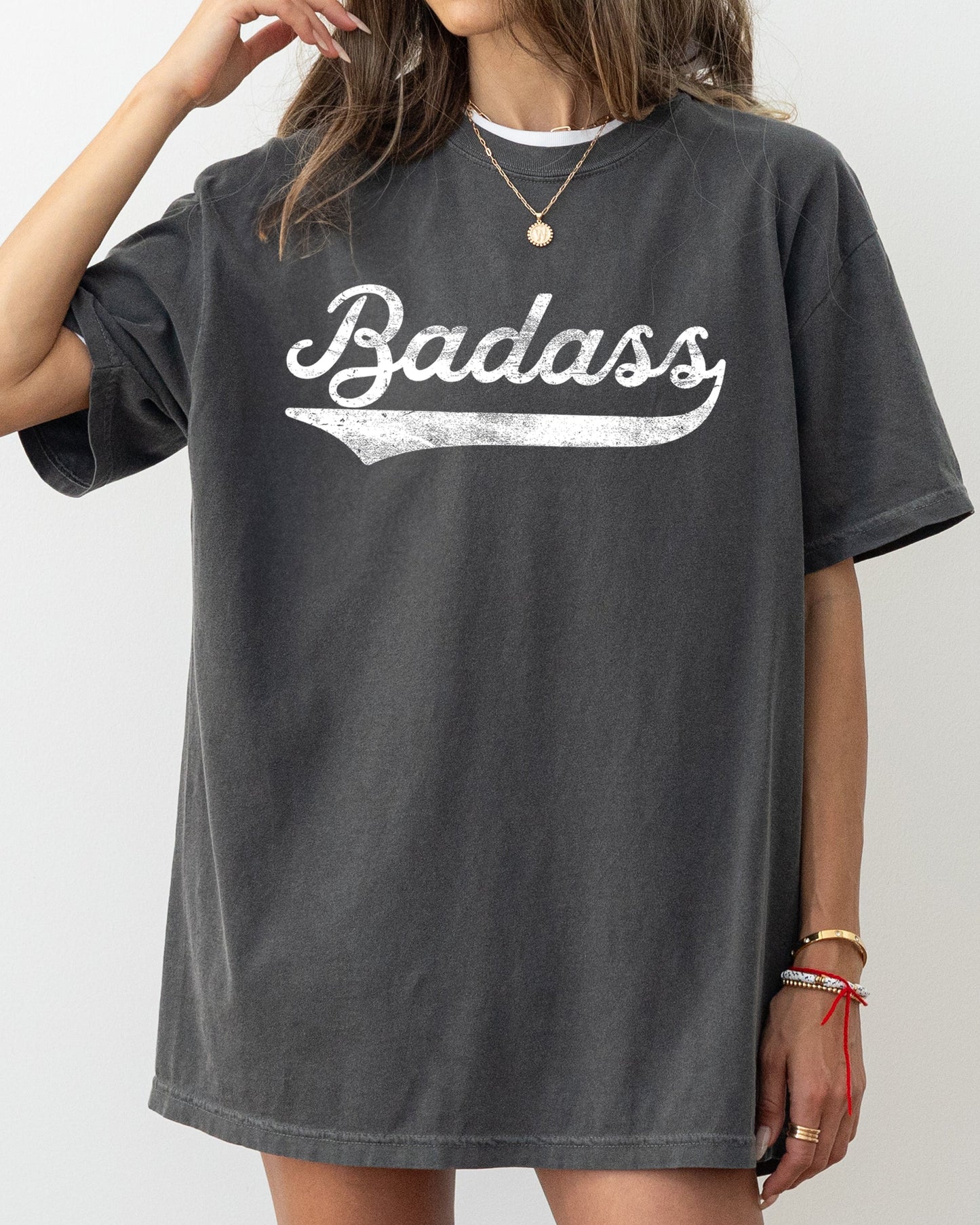 Bad Ass, Vulgar, Funny, Humorous, Retro, Aesthetic Tshirt Comfort Colors T-Shirt