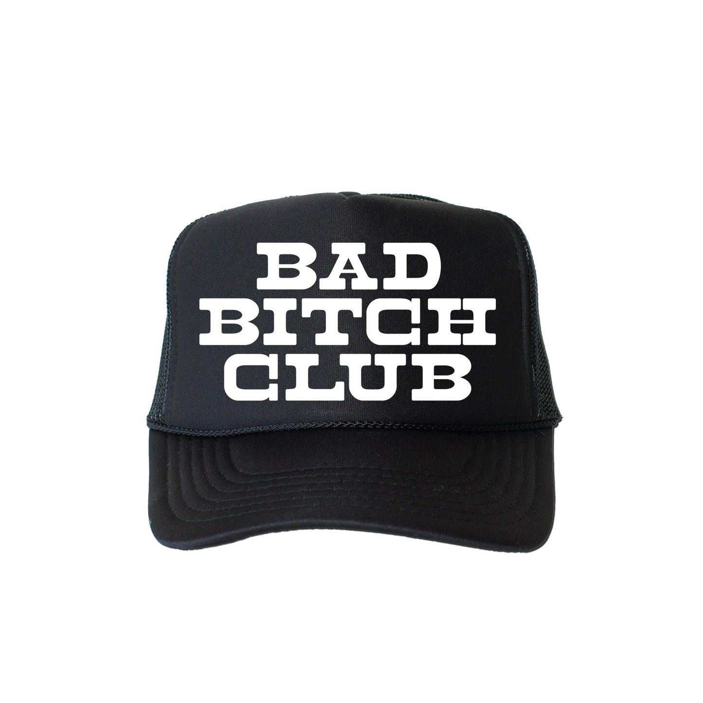 Bad Bitch Club, Sassy, Funny, Black Snapback Trucker Hat