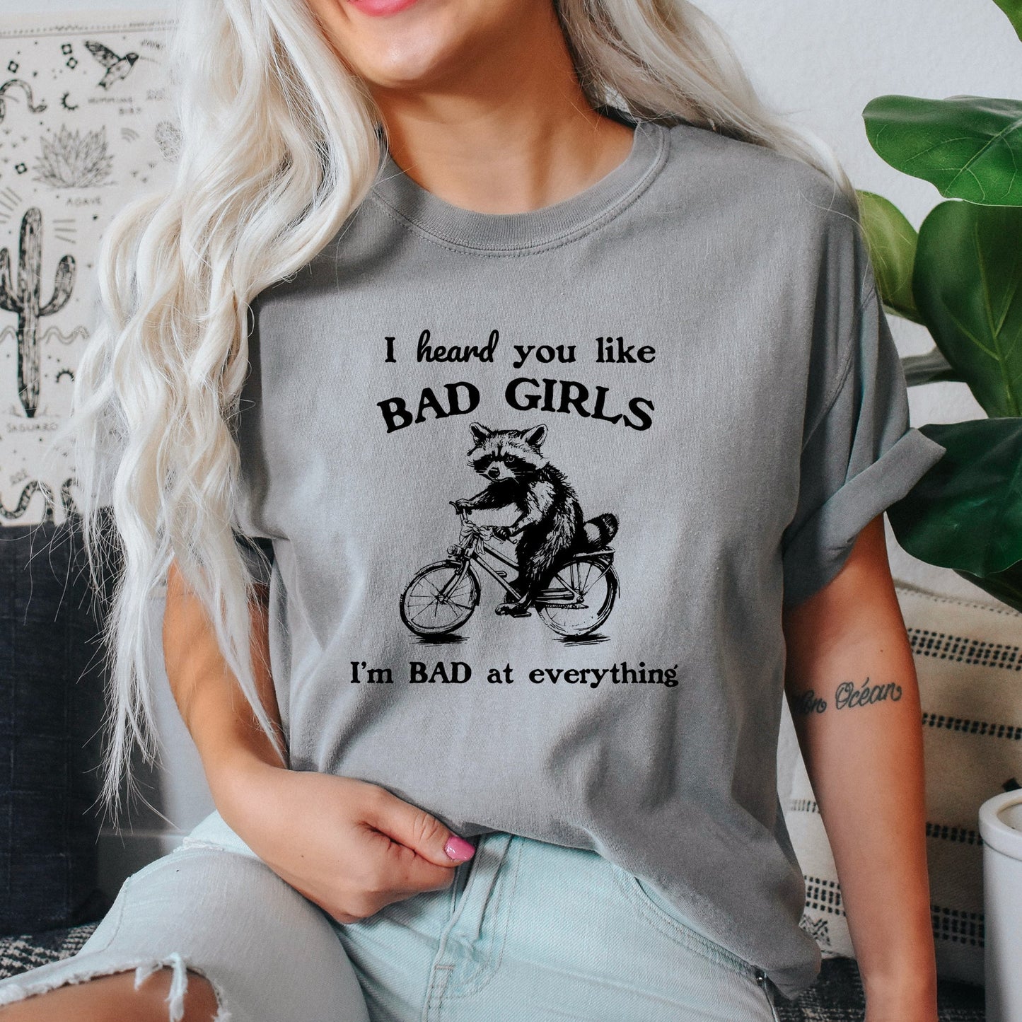Bad Girls, Raccoon, Funny, Aesthetic Meme, Comfort Colors Tshirt