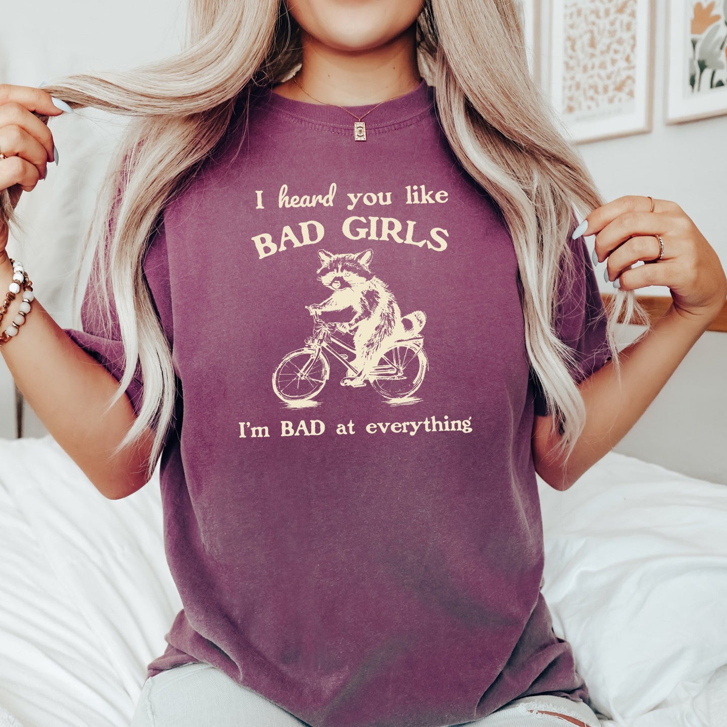Bad Girls, Raccoon, Funny, Aesthetic Meme, Comfort Colors Tshirt