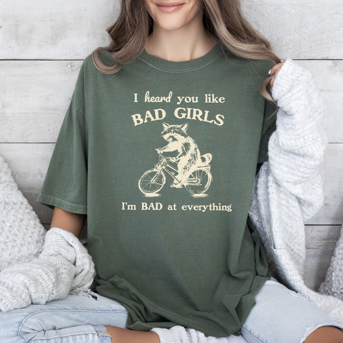 Bad Girls, Raccoon, Funny, Aesthetic Meme, Comfort Colors Tshirt