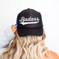 Badass, Sassy, Funny, Black Snapback Trucker Hat