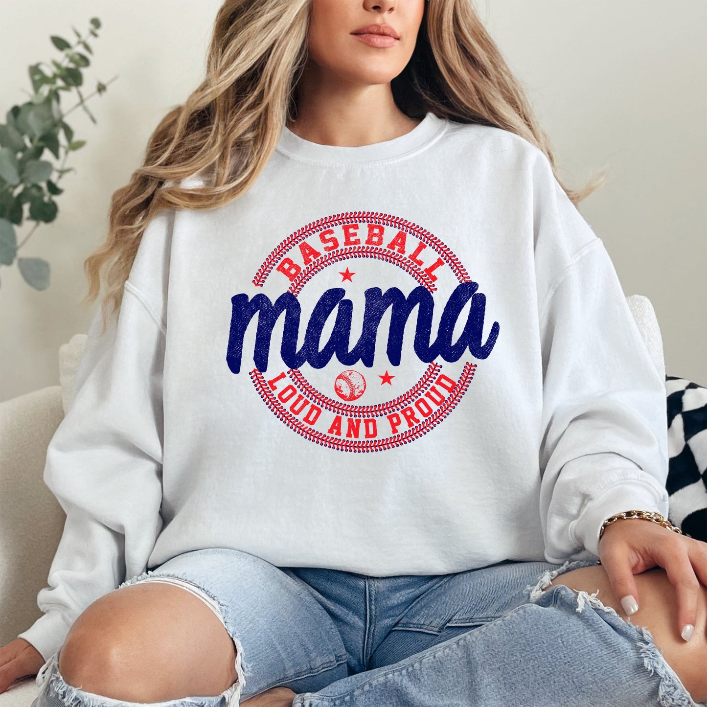 Baseball Mama, Loud and Proud, Sports, Mother's Day Sweatshirt