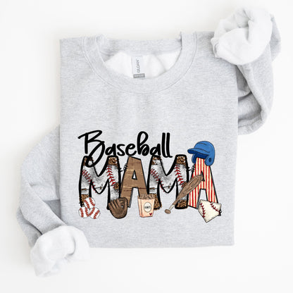 Baseball Mama, Sports, Mother's Day Sweatshirt