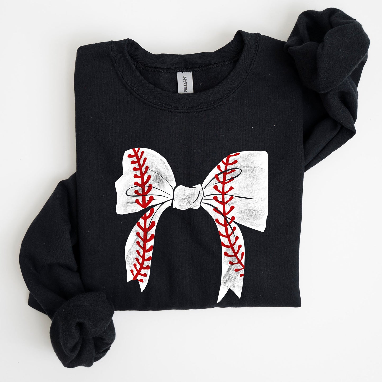 Baseball, Bow, Mom, Mother's Day Sweatshirt