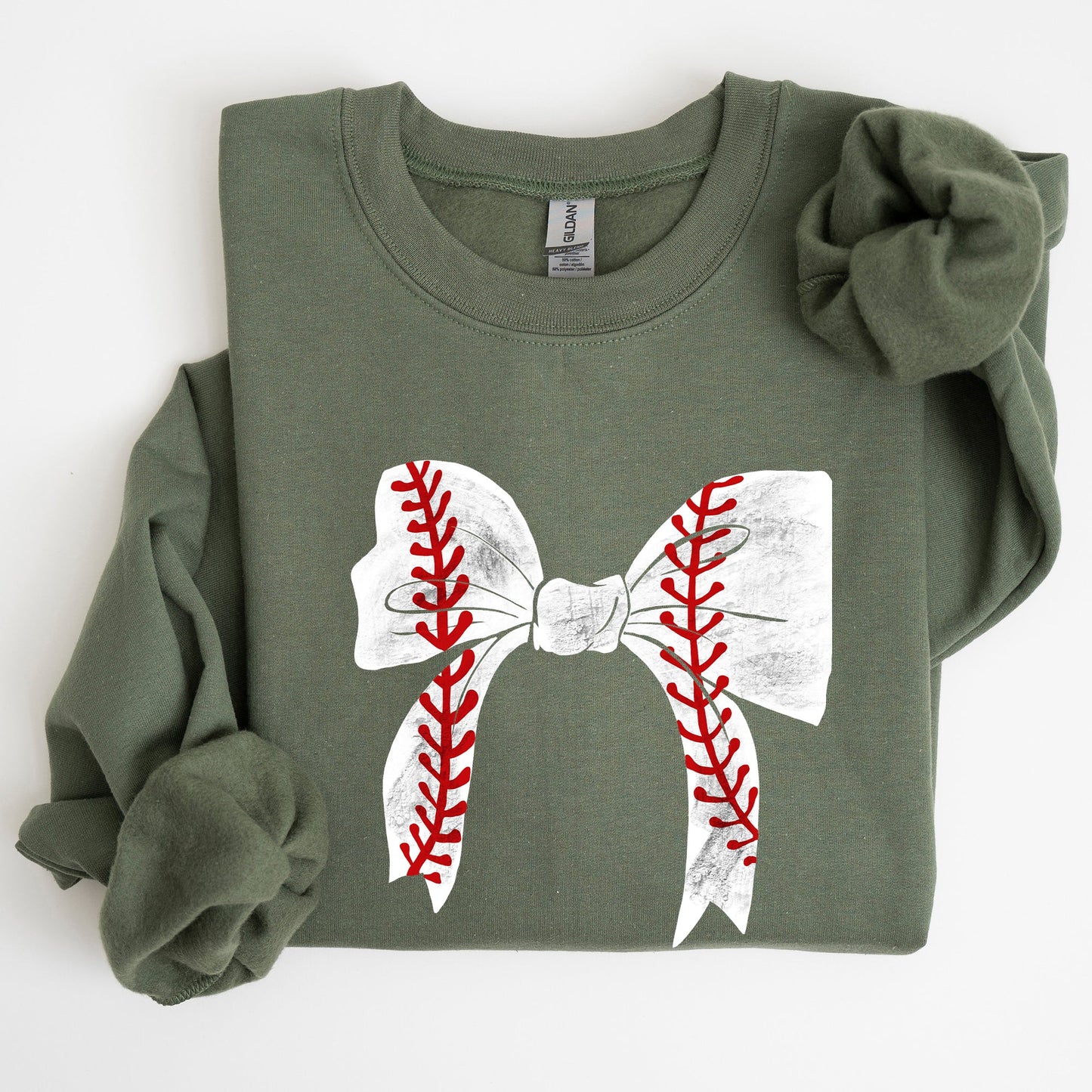 Baseball, Bow, Mom, Mother's Day Sweatshirt
