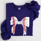 Baseball, Bow, Mom, Mother's Day Sweatshirt