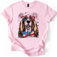 Basset Hound Patriotic Dog, USA, America, Pet Lover, 4th of July, Soft Style T-Shirt