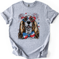 Basset Hound Patriotic Dog, USA, America, Pet Lover, 4th of July, Soft Style T-Shirt