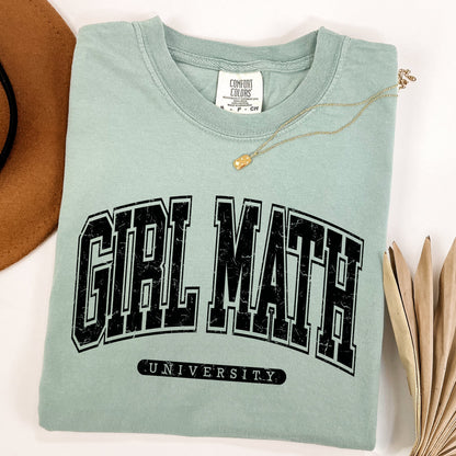 Girl Math University, Trend, Comfort Colors Tee