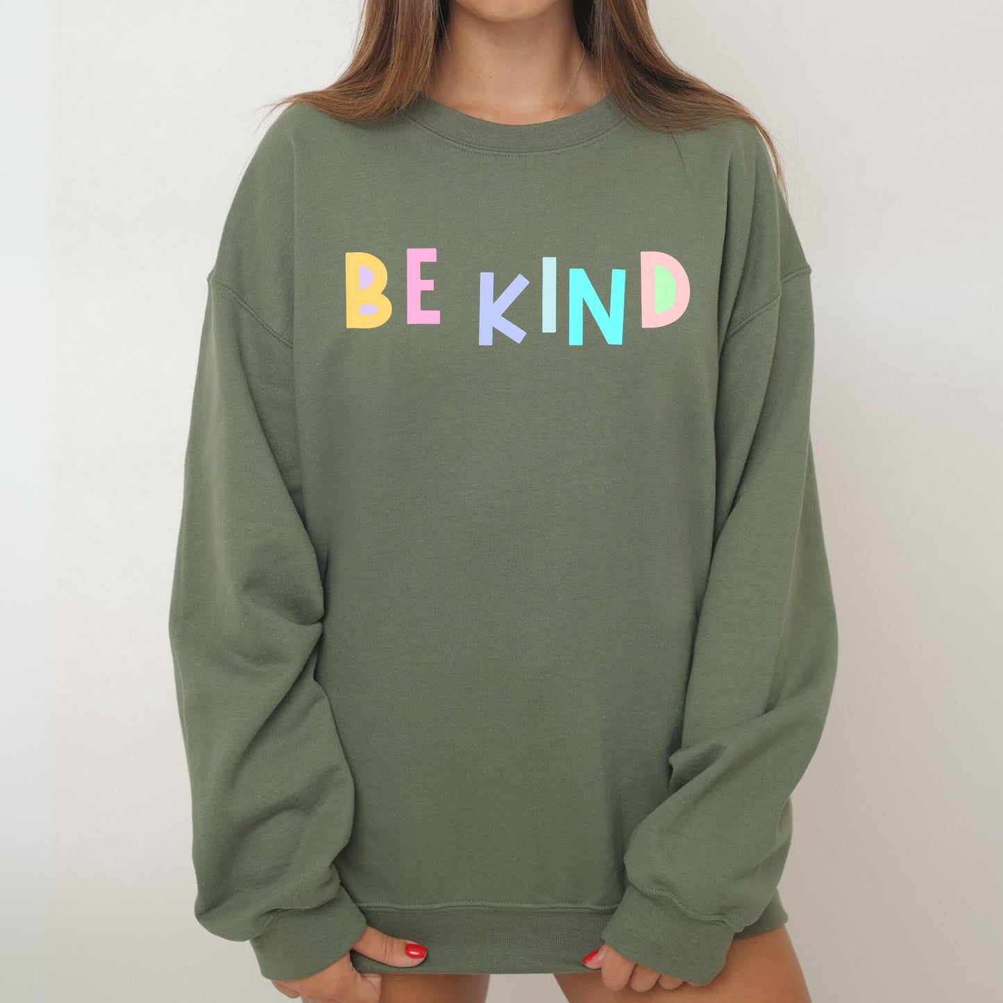 Be Kind Sweatshirt, Positivity, Funny, Sarcastic, Mom Gift, Mental Health, Colorful, Pastel, Crewneck, Crew Neck Sweatshirt