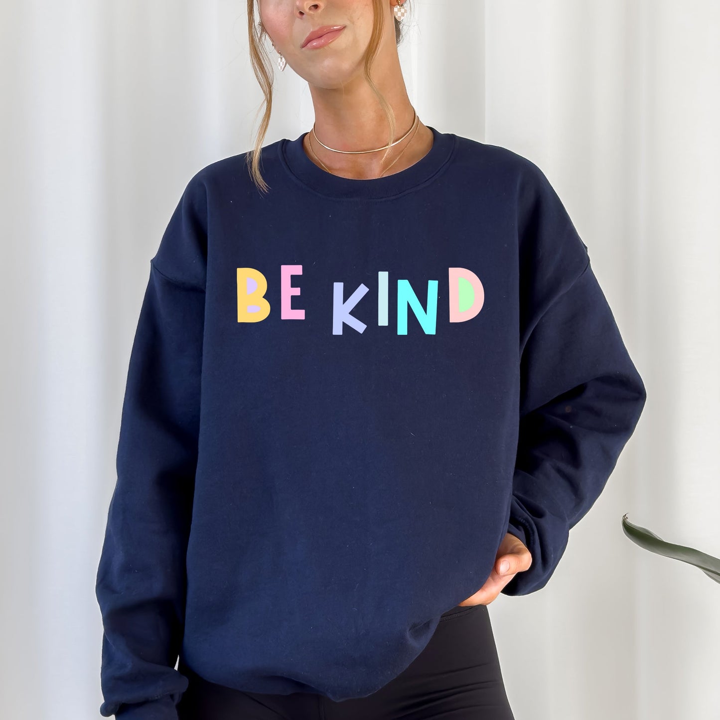 Be Kind Sweatshirt, Positivity, Funny, Sarcastic, Mom Gift, Mental Health, Colorful, Pastel, Crewneck, Crew Neck Sweatshirt