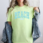 Beach Vibes, Varsity, Retro, Palm Trees, Summer Comfort Colors T-Shirt