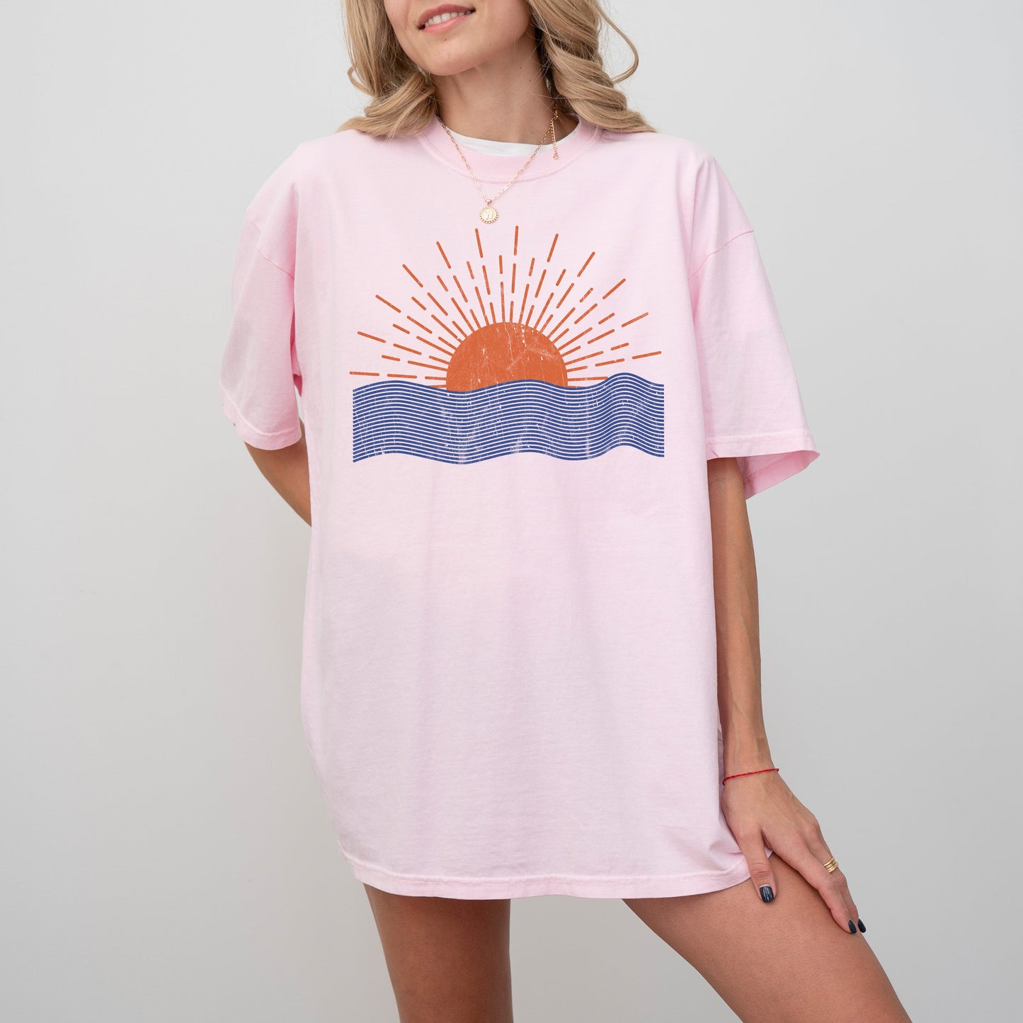 Beach Waves, Sunset, Summer Vibes, Vacation, Mykonos, Hot Girl Summer, Tshirt Comfort Colors T-Shirt