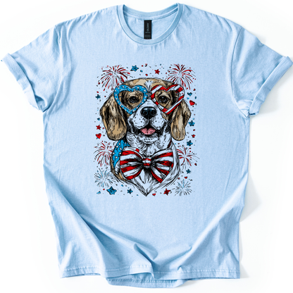 Beagle Patriotic Dog, USA, America, Pet Lover, 4th of July, Soft Style T-Shirt