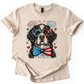 Bernese Mountain Patriotic Dog, USA, America, Pet Lover, 4th of July, Soft Style T-Shirt