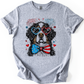 Bernese Mountain Patriotic Dog, USA, America, Pet Lover, 4th of July, Soft Style T-Shirt