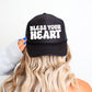 Bless Your Heart, Sassy, Funny, Black Snapback Trucker Hat