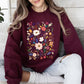 Bloom Brilliance Color-Infused Floral Print Sweatshirt